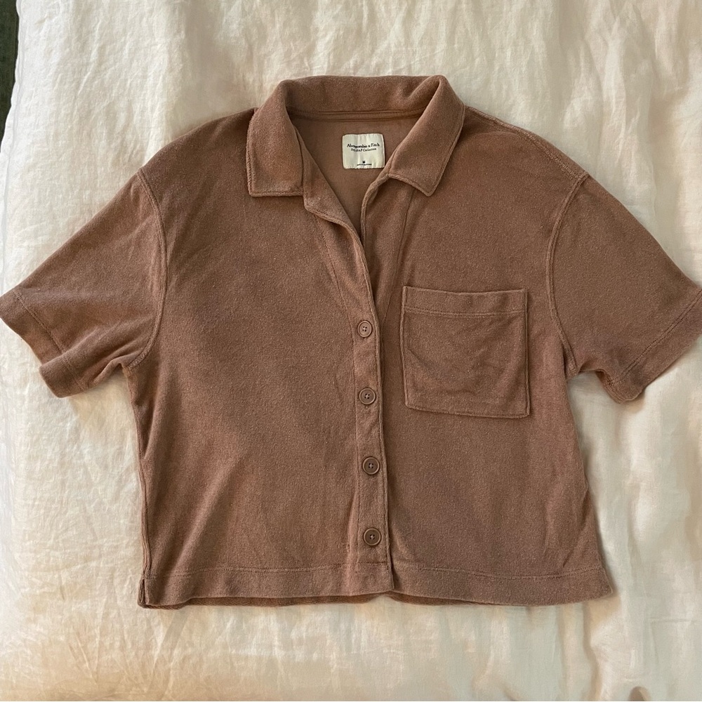 Abercrombie & Fitch Terry Button Up size M